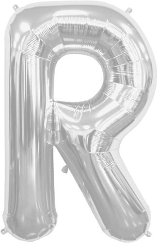 Smart Deko Folienballon Buchstabe R Silber 44242 --- Luftballon --- Luftbefüllung --- ca. 40 cm (R)