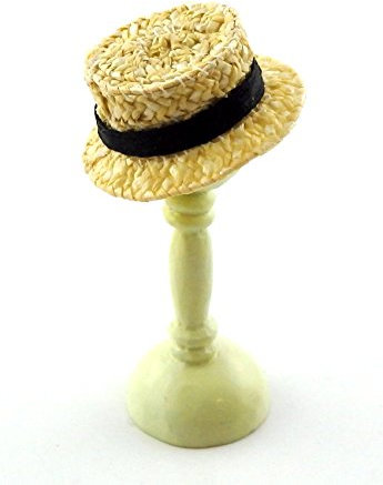 Melody Jane Dolls House Gentleman's Straw Boater Mans Hat Miniature Hand Made Accessory