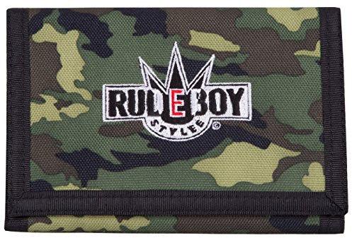 2Stoned Rudeboy Stylee Geldbörse Wallet Unisex Camouflage mit Klettverschluss, Stickmotiv Rudeboy, aus Polyester