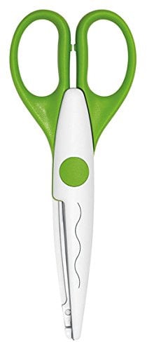 Wedo 771901 Kreativschere (mit Wellenschnitt, 16 cm große) griffe grün