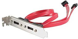 S-ATA zu e-SATA Slotblech 2-PORT incl Kabel