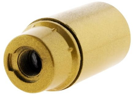 Zenitech - Douille E14 en Thermoplastique Lisse - Culot sans Bague Compatible avec Ampoules E14 - Finition Effet Or - Tension Max 250V - Intensité Max 2A - Doré