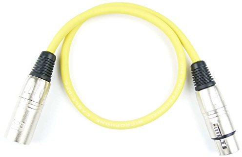 Adam Hall cables 3 STAR MMF 0050 YEL - Cable de micrófono XLR hembra a XLR macho 0,5 m, color amarillo
