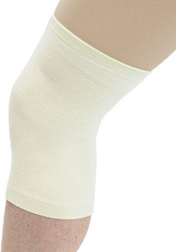 MAXAR Angora/Wool Knee Brace, Best Knee Sleeves for Joint Pain & Arthritis Pain, Warm & Breathable, Non-allergic and comfortable Knee Support, Pain Relief Knee Brace, Made in ITALY, Medium, White