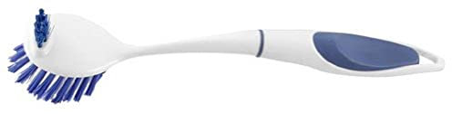 Fackelmann Tecno Scopino Lavapiatti, Plastica, Bianco/Blu