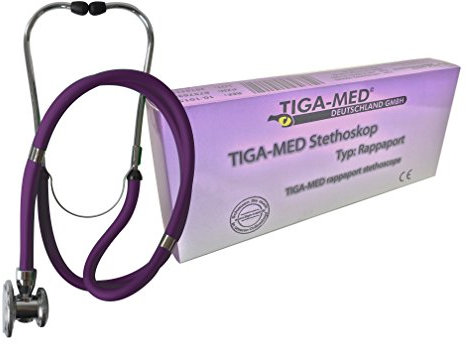STETHOSKOP Typ: Rappaport Doppelkopf violett 1 Stück Original Tiga-Med Qualität Stethoskope