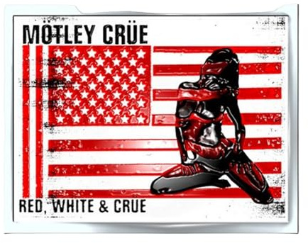 Motley Crue Pin Badge: Red, White & Crue