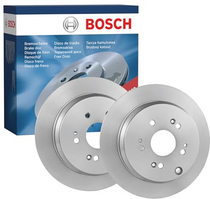 Bosch BD1266 Brake Disc Set - 304.5 mm Solid Discs - Rear Axle - ECE-R90 Certified - Reliable Braking, Stable Performance, Corrosion Protection - 1 Set of 2 Discs