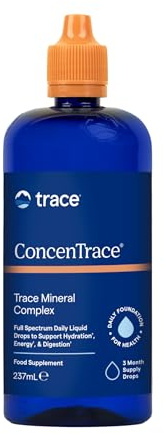 Trace Minerals ConcenTrace Mineral Drops | 237ml, 96 Servings | Supports Energy, Digestion, Bone Health & Hydration, 70+ Ionic Trace Minerals w/Magnesium, Chloride & Potassium