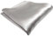 TigerTie gewebtes Designer Satin Seideneinstecktuch in silber einfarbig Uni - Tuch 100% reiner Seide