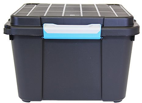 Ondis24 Multifunktionsbox Aufbewahrungsbox Lagerbox Werkzeugbox Maschinenkoffer mit umlaufender Deckeldichtung, wasserdicht, robust, abschließbar mit Vorhängeschloß, Scuba M