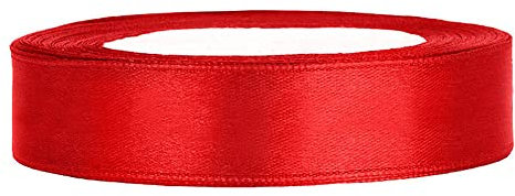 25m Satinband Satin Geschenkband rot 12mm breit