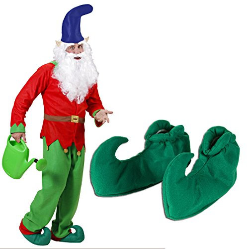 NET TOYS Grüne Zwergenschuhe Elfen Schuhe Märchen Elfenschuhe Zwergen Schuhüberzieher Fantasy Feenschuhe Weihnachten Wichtelschuhe Karnevalskostüme Zubehör