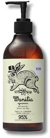YOPE Flüssigseife Vanille & Zimt, 500 ml, Vegane Handseife, Feuchtigkeit | Mit 98 % Natürlichen Inhaltsstoffen, Ohne SLS und SLES, Pflegendes Allantoin, Praktischer Pumpdosierer, pH-Neutrale Formel