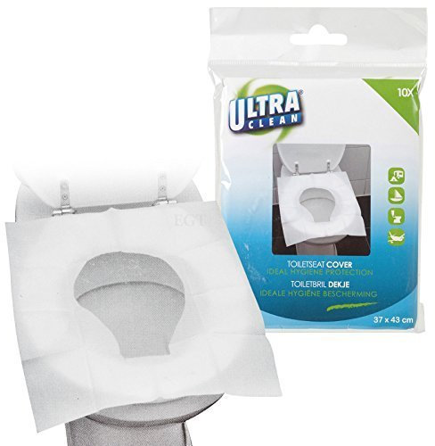 Disposable Toilet Seat Covers Hygienic Flushable Travel Camping Pocket Size Pack Of 10