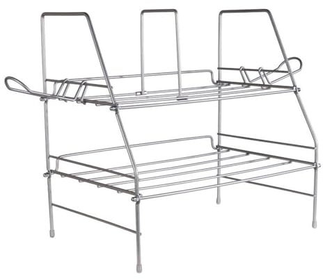 Atlantic Game Depot Wire Gaming Rack Silver Steel Storage Box Office Desktop Storage Bins (Steel Silver)