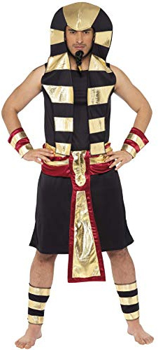 Smiffys Pharao Kostüm Rock Kopfschmuck Gürtel Arm- und Beinmanschetten, Medium