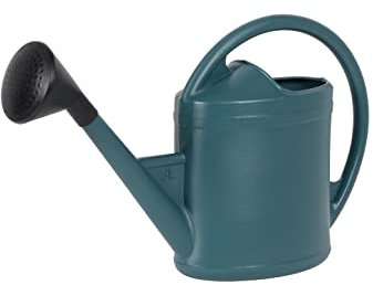 EDA - Arrosoir Ovale 6 litres Parisien - avec Pomme - 52 x 14,5 x 34 cm - Vert métal