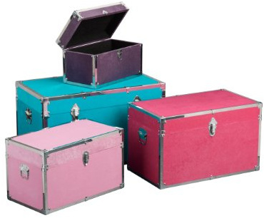 Premier Housewares Fur Effect Storage Trunks - Set of 4