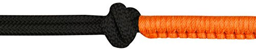 Knotenhalfter Fun Colour mit Strick (Pony, schwarz/orange)