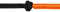 Knotenhalfter Fun Colour mit Strick (Pony, schwarz/orange)