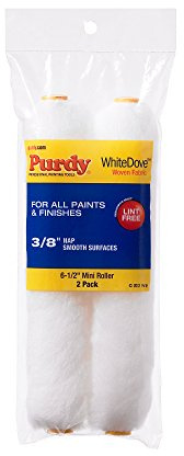 Purdy 140605062 Wire Mini Roller Replacements White Dove, 2 pack, 6-1/2 inch x 3/8 inch nap