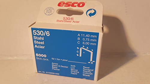 TESTEL Staplerklammern Typ 530 6 mm 5000 Stück