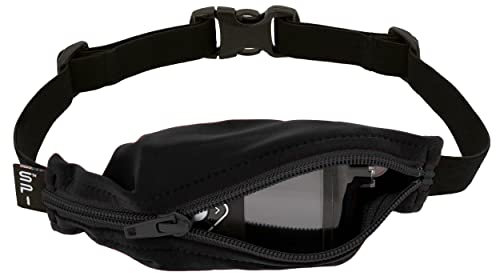 SPIbelt - Riñonera para niños.Riñonera para niños, sin balanceo, con apertura para bomba de insulina, dispositivos médicos o auriculares. ¡Para niños activos! - 7BL-A001-001, Talla única, Negro