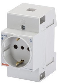 Gewiss - Base 2 polos+tierra 10/16a din italiana espanola 2,5 módulos