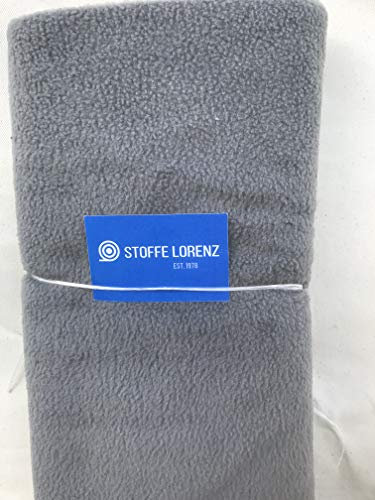 Polar Fleece Stoff Meterware - grau