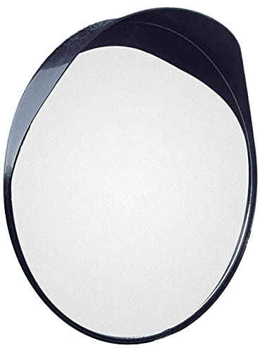Streetwize SWSM1 Round Convex Blind Spot Safety Mirror 30 cm, Screw-Fix Bracket Ball-Joint Mount for Driveways, Car Parks, Garaging, Security Surveillance