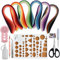 JUYA Papier Quilling Kits mit 30 Farben 600 Strips und 8 Werkzeuge Rosa Werkzeuge, Papierbreite 5mm