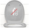 W733 Sticker pour WC Motif pictogramme Blanc 11 x 12 cm