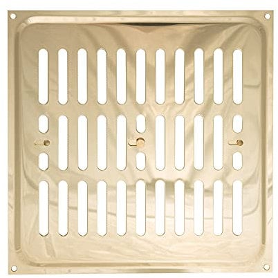 TIMCO Timloc 9x9 Metal Internal Hit and Miss Louvre Vent Polished Brass Polished - Brass - 9x9