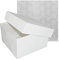 Culpitt 8 Square Silver Cake Drum Board & White Cake Box Combo, 8 Inch Box and Matching Board Set For Cake Transport