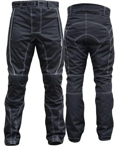 German Wear Herren Motorradhose Textilien Motorrad Hose Kombihose Schwarz 58 Schwarz