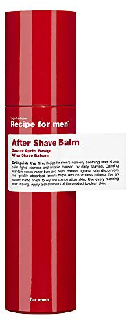 RECIPE FOR MEN After Shave Balm, nicht fettende Formel, bekämpft Rötungen und Irritationen, leichte Feuchtigkeitspflege, sofort mattes Finish, hergestellt in Schweden, 100 ml