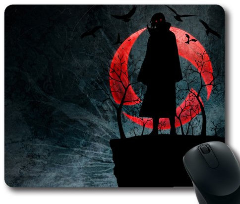 Mouse Pad Naruto Shippuden Uchiha Itachi Sharingan Rectangle par icasepersonalized
