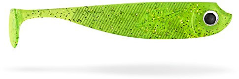 5 Lieblingsköder Gummifische zum Zanderangeln mit Gummifisch 7,5cm, Farbe Lieblingsköder:Wasabi