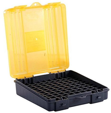 Plano -Handgun Ammo Case,9mm, 100-rounds, Amarillo, Cartuchera, Portabalas, Organizador de cartuchos de rifle,Porta munición de pistola