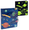 Peaceable Kingdom Deep Space Glow in the Dark 6.25 Lock and Key, Lined Page Diary for Kids