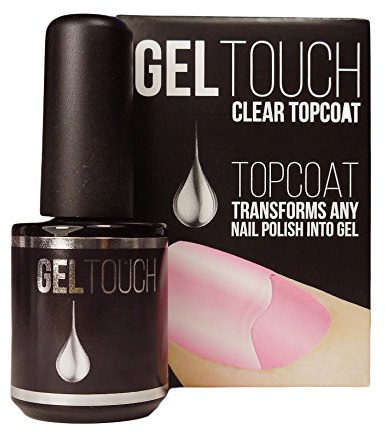 Gel Touch High Shine Gel Finish Top Coat 8ml - Can be used on any brand of nail polish, LED Curing