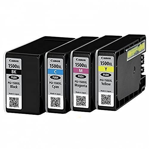 Canon 9182B006 Tinte PGI-1500XL BK/C/M/Y Multi Cal Value pack und Rechner, schwarz/verschiedene farben
