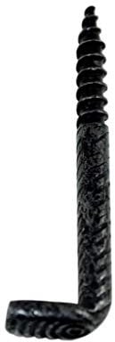 SN-TEC Schraubhaken/Wandhaken gerade 60mm schwarz rustikal gehämmert (10 Stück)