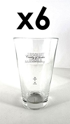 Absolut Vodka - 6x Gläser geeicht 2/4cl - 330ml