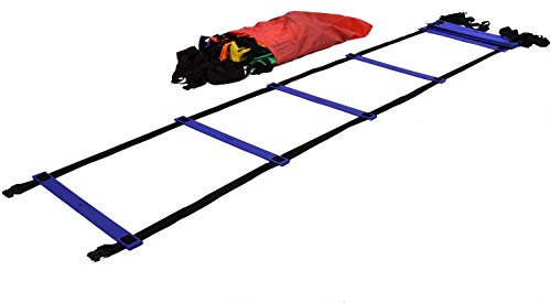 6er Set Agility Koordinationsleitern je 4m 10 Sprossen Trainingshelfer Speed