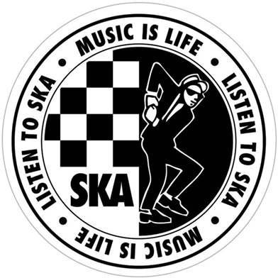 Unbekannt Ska Aufkleber Musik ist Leben Höre Ska Retro Sticker