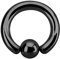 Treuheld® Klemmring Piercing BCR Ring - Schwarz - Edelstahl/Chirurgenstahl - Dick & Groß - Klemmkugelring - 4x22mm