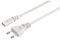 Hama Netzkabel mit flachem Eurostecker (Netzwerkkabel mit Kupplung und 2 poligem Stecker, Netzstecker mit Stromkabel für Laptop, Konsolen, Radios etc., 2,5 A, 230 V, 5,0 m) weiß