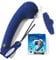 TRAVELREST Ultimate Travel Neck and Body Pillow - Unparalled Support Design, Essentail for Bus, Train, Airplane, Office, Wheelchairs, Comfort and Support, Rolls Up, Straps to Airplane Seat & Car- Blue
